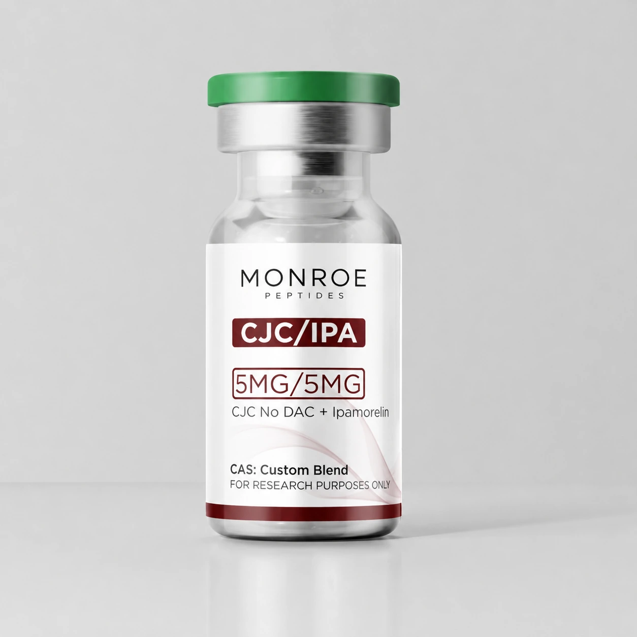 CJC-1295 no DAC + Ipamorelin Blend — 5mg/5mg vial shown; product photograph